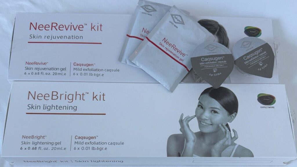 Professional skincare setup for Oxygeno facial at Aesthetician Nasrin  
